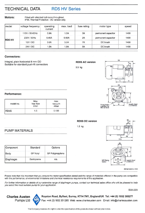 다이아프램-에어,가스용 RD5 HV 이미지