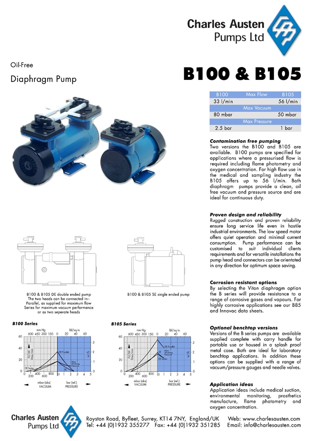 다이아프램-에어,가스용 B100, B105 이미지