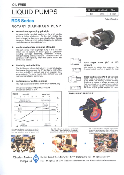 다이아프램- 액체펌프 RD5 이미지