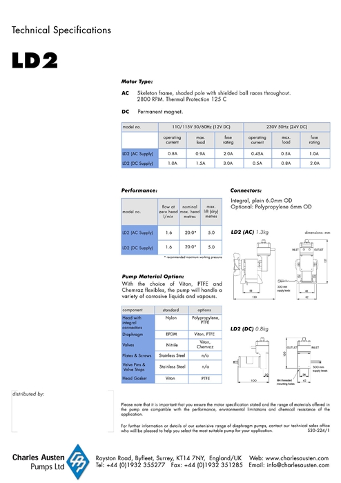 다이아프램-액체펌프 LD2 이미지