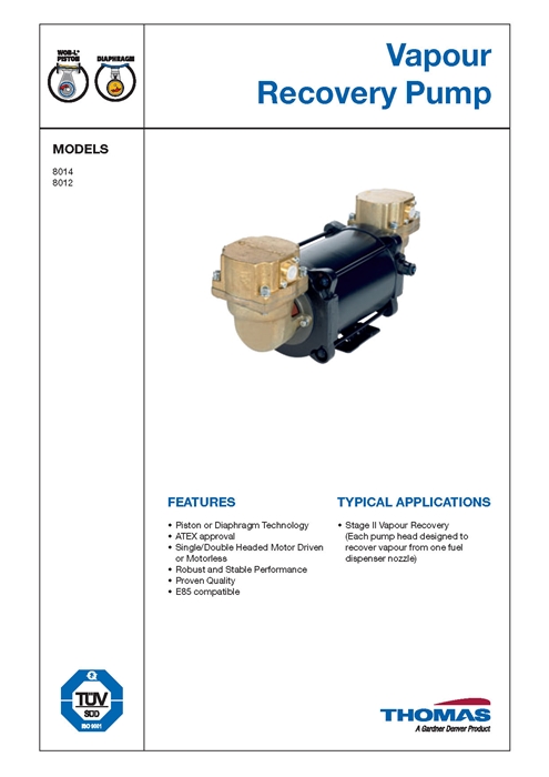 Vapour recovery 펌프 Vapour Recovery Pump 8014,8012 이미지