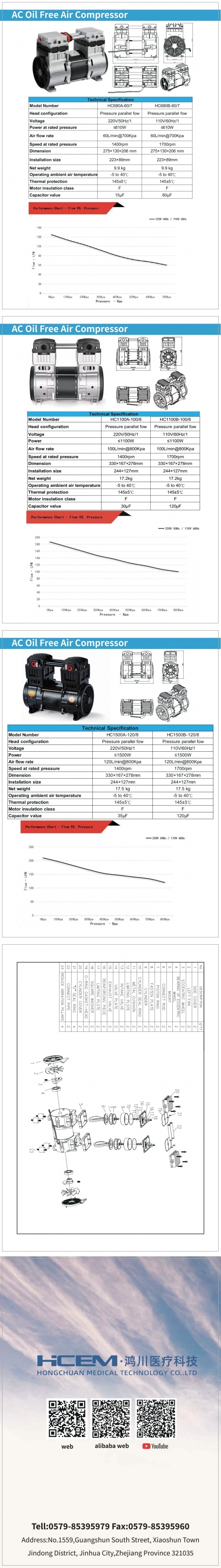 HCEM 무오일 AC 공기 펌프 이미지